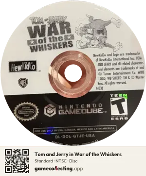 Tom and Jerry in War of the Whiskers Nintendo GameCube, NTSC disc