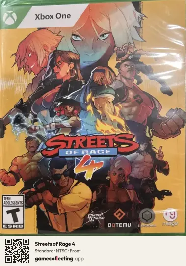Streets of Rage 4 Xbox One, NTSC box front