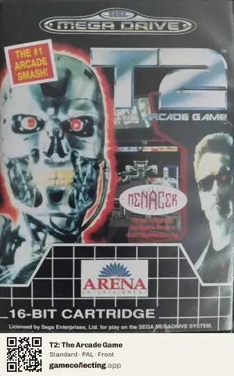 T2: The Arcade Game Sega Mega Drive / Genesis, PAL box front