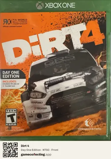 Dirt 4 Xbox One, NTSC box front