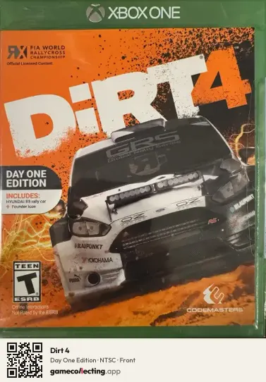 Dirt 4 Xbox One, NTSC box front