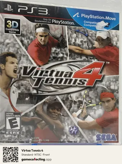 Virtua Tennis 4 PlayStation 3, NTSC box front