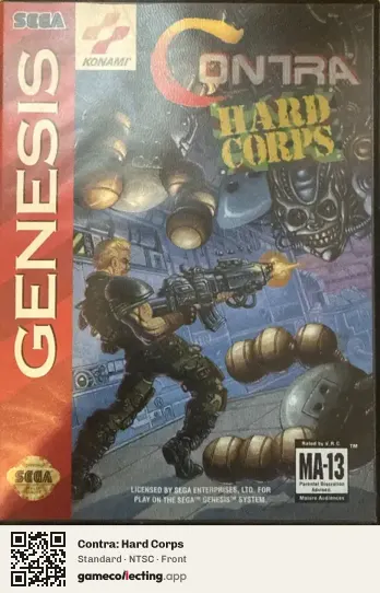 Contra: Hard Corps Sega Mega Drive / Genesis, NTSC box front