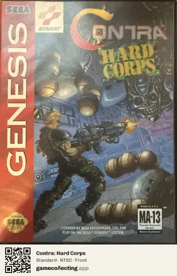 Contra: Hard Corps Sega Mega Drive / Genesis, NTSC box front