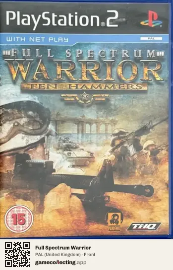 Full Spectrum Warrior PlayStation 2, United Kingdom box front