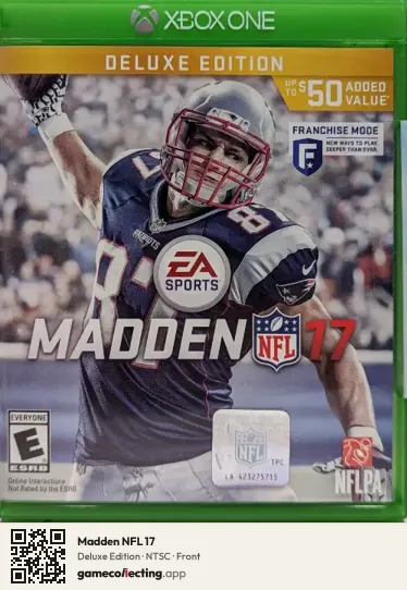 Madden NFL 17 Xbox One, NTSC box front