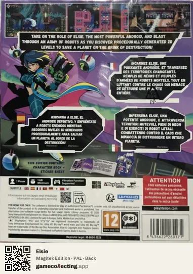 Elsie PlayStation 5, PAL box back