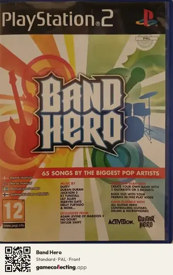Band Hero PlayStation 2, PAL box front