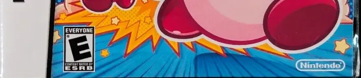 Kirby Mass Attack, the ESRB box on its front