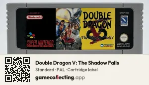 Double Dragon V: The Shadow Falls Super Nintendo Entertainment System, PAL cartridge label