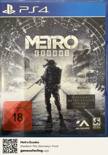Metro Exodus PlayStation 4, Germany box front