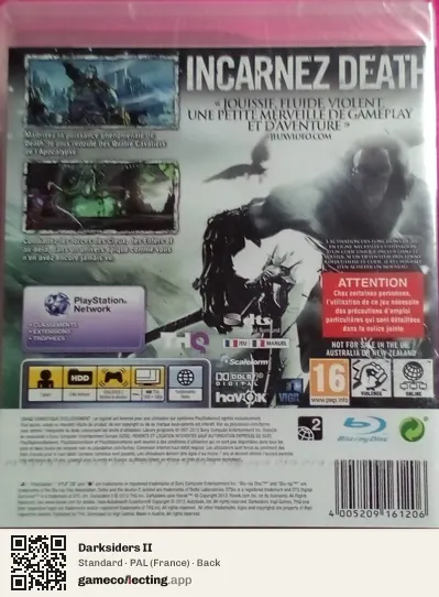 Darksiders II PlayStation 3, France box back