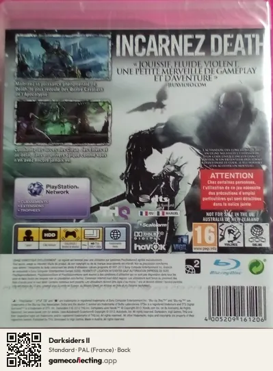 Darksiders II PlayStation 3, France box back