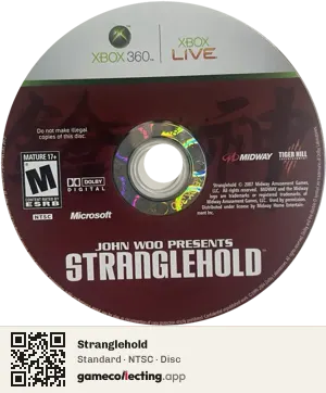 Stranglehold Xbox 360, NTSC disc