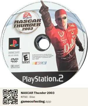 NASCAR Thunder 2003 PlayStation 2, NTSC disc