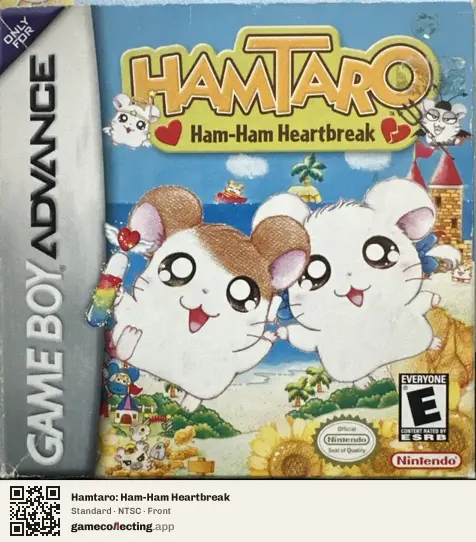 Hamtaro: Ham-Ham Heartbreak Game Boy Advance, NTSC box front