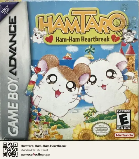 Hamtaro: Ham-Ham Heartbreak Game Boy Advance, NTSC box front