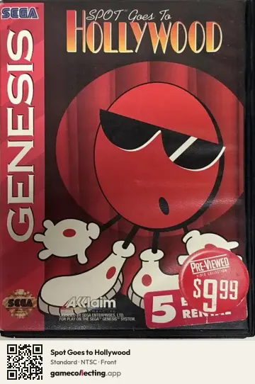Spot Goes to Hollywood Sega Mega Drive / Genesis, NTSC box front