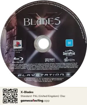 X-Blades PlayStation 3, PAL disc