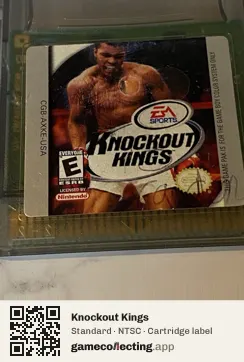 Knockout Kings Game Boy Color, NTSC cartridge label