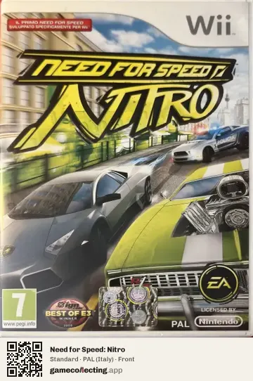 Need for Speed: Nitro Nintendo Wii, Italy box front