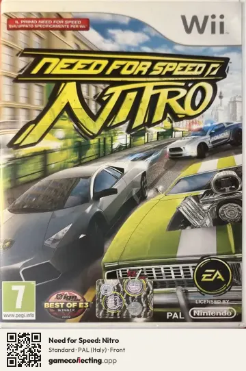 Need for Speed: Nitro Nintendo Wii, Italy box front