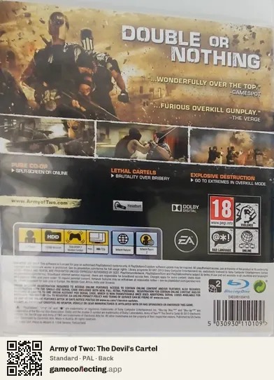 Army of Two: The Devil's Cartel PlayStation 3, PAL box back