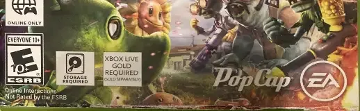 Plants vs. Zombies: Garden Warfare, the ESRB box on its front