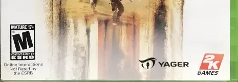 Spec Ops: The Line, the ESRB box on its front