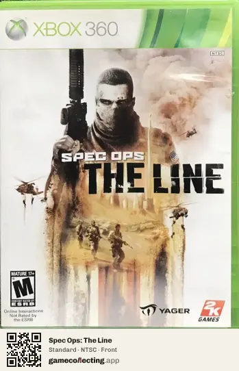 Spec Ops: The Line Xbox 360, NTSC box front