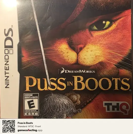 Puss in Boots Nintendo DS, NTSC box front