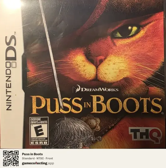 Puss in Boots Nintendo DS, NTSC box front