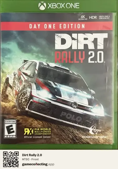 Dirt Rally 2.0 Xbox One, NTSC box front