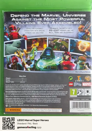 LEGO Marvel Super Heroes Xbox One, PAL box back