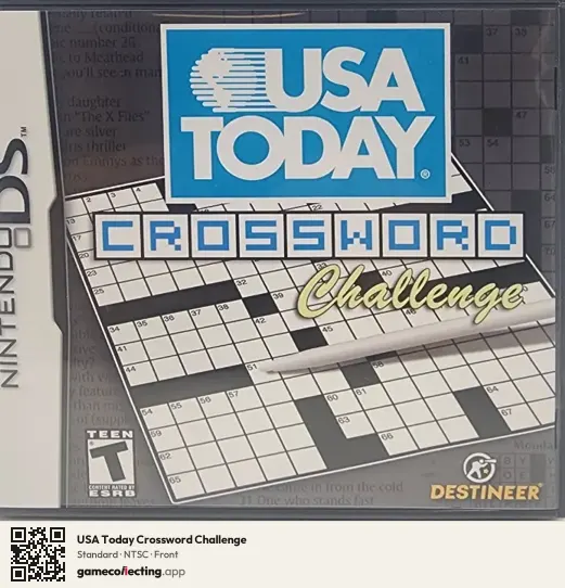 USA Today Crossword Challenge Nintendo DS, NTSC box front
