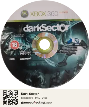Dark Sector Xbox 360, PAL disc