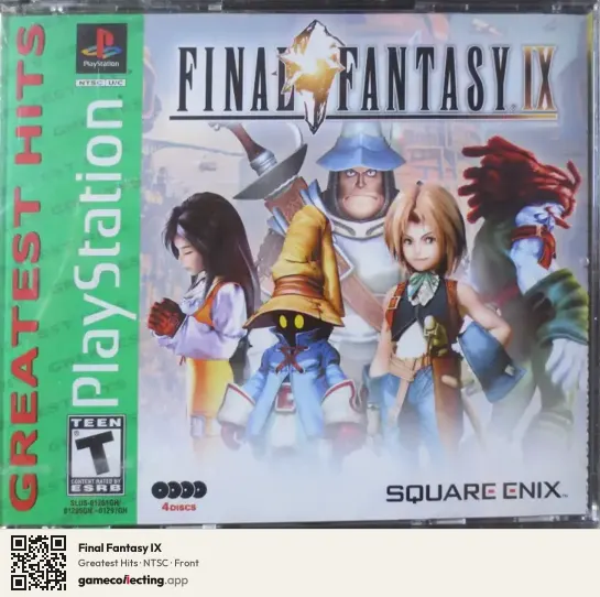 Final Fantasy IX PlayStation, NTSC box front