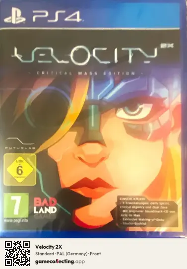 Velocity 2X PlayStation 4, Germany box front