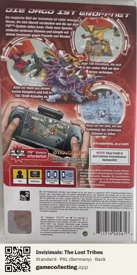 Invizimals: The Lost Tribes PlayStation Portable, Germany box back