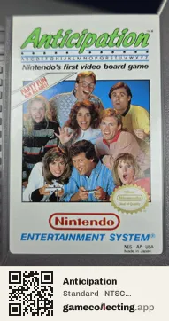 Anticipation Nintendo Entertainment System, NTSC cartridge label