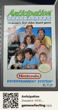 Anticipation Nintendo Entertainment System, NTSC cartridge label