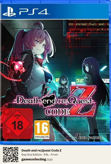 Death end re;Quest Code Z PlayStation 4, PAL box front