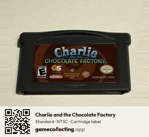 Charlie and the Chocolate Factory Game Boy Advance, NTSC cartridge label