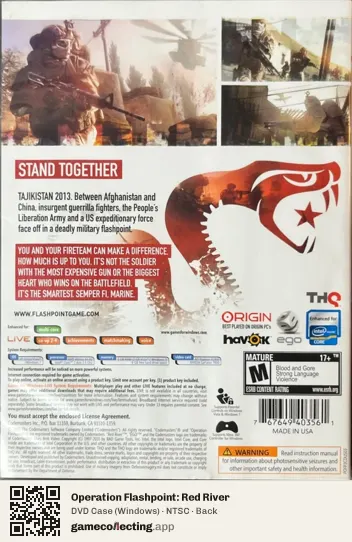 Operation Flashpoint: Red River Computer, NTSC box back