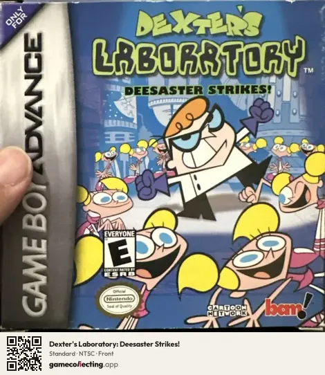 Dexter's Laboratory: Deesaster Strikes! Game Boy Advance, NTSC box front