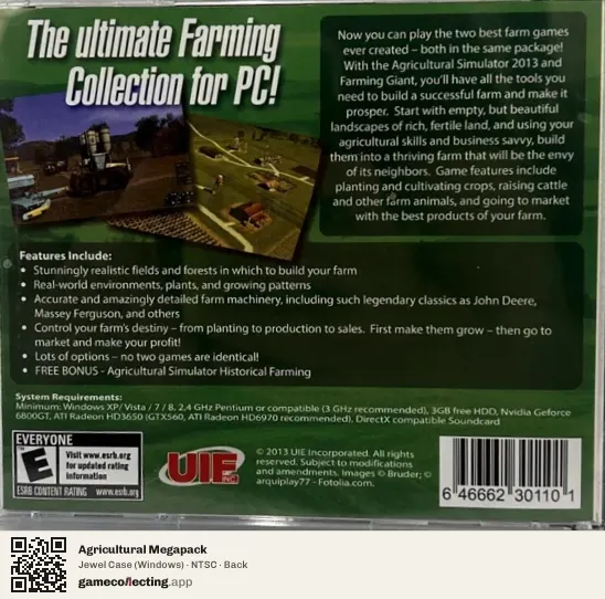 Agricultural Megapack Computer, NTSC box back