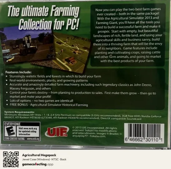 Agricultural Megapack Computer, NTSC box back