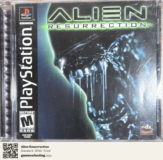 Alien Resurrection PlayStation, NTSC box front