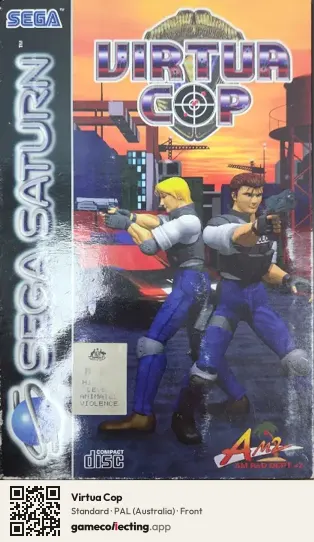 Virtua Cop Sega Saturn, Australia box front