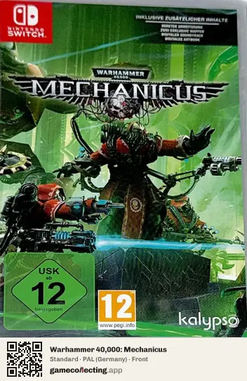 Warhammer 40,000: Mechanicus Nintendo Switch, Germany box front